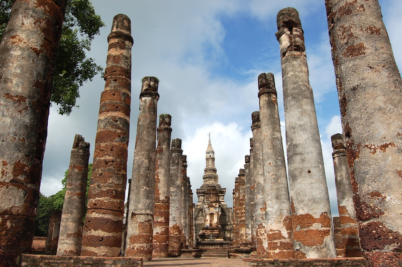pilars in sukhothai